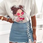 Bawełniany T-SHIRT z Nadrukiem