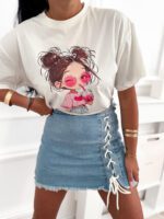 Bawełniany T-SHIRT z Nadrukiem